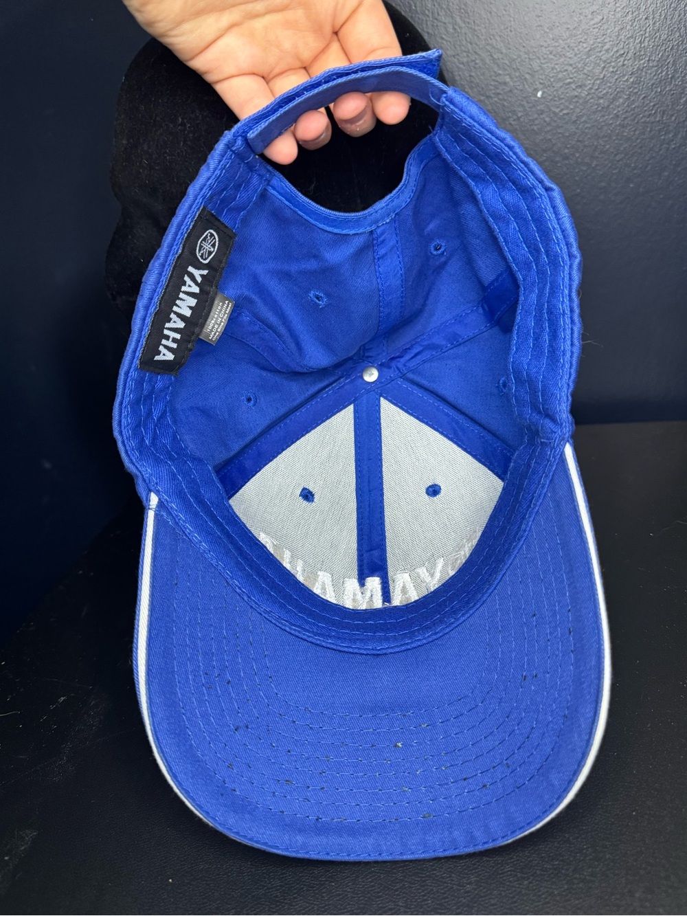 Yamaha Blue Adjustable Baseball Cap Hat Embroidered Logo Motorcycle Racing - Picture 6 of 6